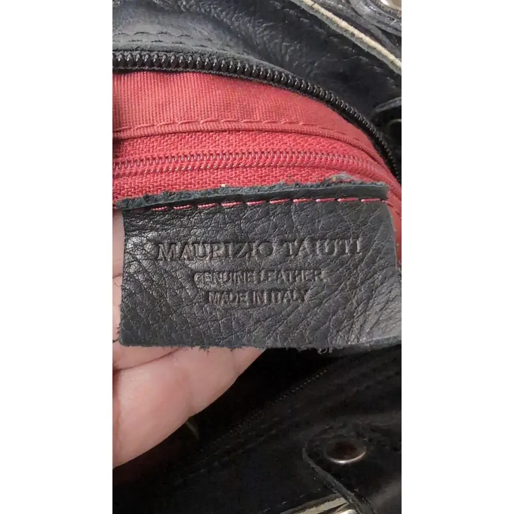 Maurizio Taiuti calf hair leopard leather convertible crossbody Italy - Picture 9 of 12